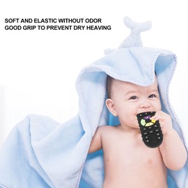 Juguete para La Dentición del bebé Juguete para La Dentición con Forma de Control Remoto La Silicona Suave Mejora el Ajuste Oral de Dibujos Animados para La Molienda Diaria de los Dientes (modelo regular)