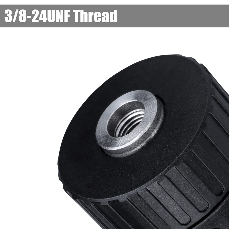 Yakamoz 1/32-3/8" Keyless Drill Chuck Replacement 3/8-24UNF Mount Thread 0.8-10mm