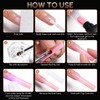 Nicedeco Poly Extension Gel Dual Nail Forms, 120pcs Nail Molds