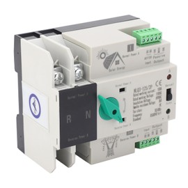 Power Automatic Transfer Switch, 110V 100A NLQ3-125/2P, Fast Switching Timing Controller, Stable and Reliable, PC Flame Retardant Material, for Home, Mall, Factory