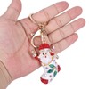 2Pcs Santa Keychain Pendant Cute Stylish Fahionable Decorative Hanging OrnamentsRed