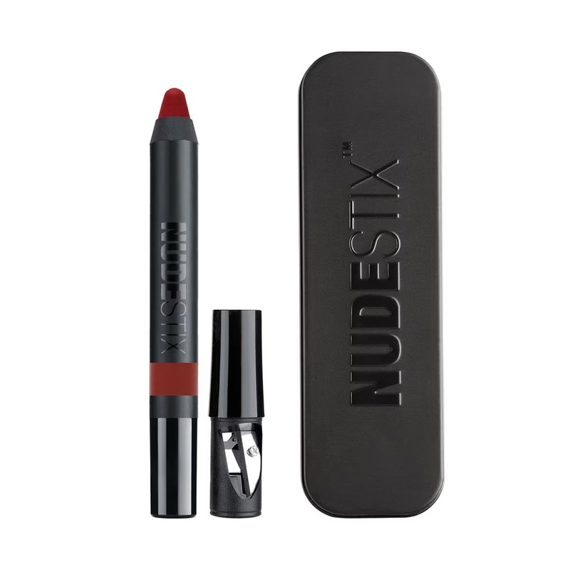 NUDESTIX Intense Matte Lip Cheek Pencil 3-in-1 Long-Wear Matte Lipstick,