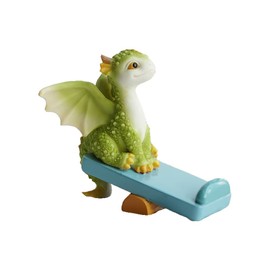 Gemmia Miniature Fairy Garden Dragon Cell Phone Stand Phone Holder- Seesaw Dragon