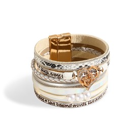 Long tiantian Bracelets for Women Trendy Heart Bangle Cuff Bracelets