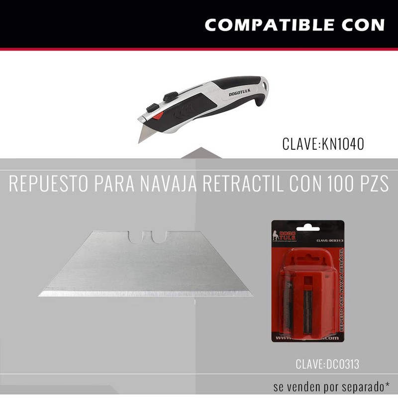 DOGOTULS KN1040 Navaja Metálica con Recarga Automática