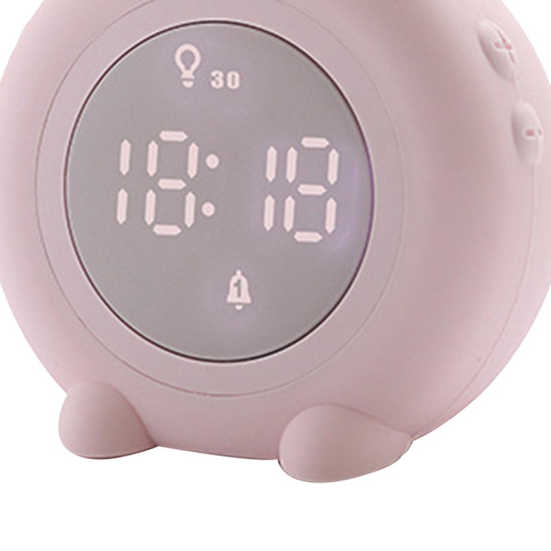 Digital Alarm Clock Cute Bunny Shape LED Night Light Luminous