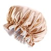 African Fabs Khaki Satin Hair Bonnet Reversable