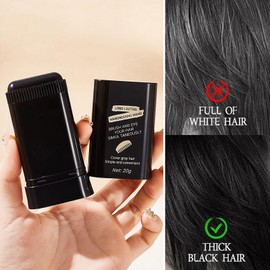 Black Hair Dye Stick, Portable Hair Dye Comb For Gray Hair Coverage Waterproof and Sweat-Proof Hair Color Stick Color Touch-Up Hair Sticks With Comb for Women & Men 2PCS