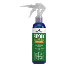 Innovet PurOtic Natural Ear Dryer for Dogs with Silicone Applicator - 4 oz Bottle - 100% Made in USA - Ear Dryer for Dogs