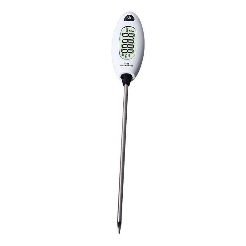 Food Thermometer Digital LCD Display Stainless Steel Probe for Home