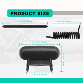 NOTISH Black Plastic Center Console Latch,Armrest Cover Lid LatchReplacement,Armrest Cover Lid Lock with Mounting Rod and Spring,Replace 83451-SNA-A01ZA,Compatible with Honda Civic 2006-2011