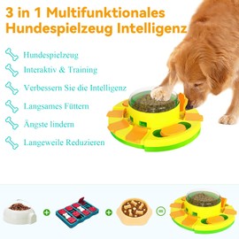 PYue Puzzle Toys for Large/Medium Dogs, Interactive Dog Toys, Non-Slip Dog Treat Dispenser Toy for Boredom, Mental Stimulation Toy Improves the IQ of Dogs