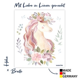 WANDKIND Magic Unicorn Wall Sticker V251 | Hand Drawn | Sticker Nursery | Wall Sticker for Girls Children's Room Unicorn (50 x 59 cm)