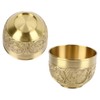 Brass Tea Cup Exquisite Embossed Patterns Retro European Small Coffee