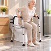 Adjustable Toilet Safety Rail for Bathroom Support – Freestanding Padded