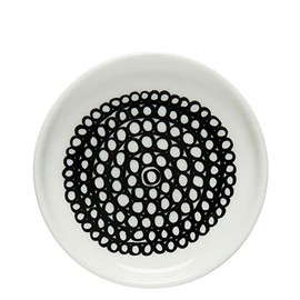 Marimekko Siirtolapuutarha Plate; 8.5 x 1.5 - White, Black