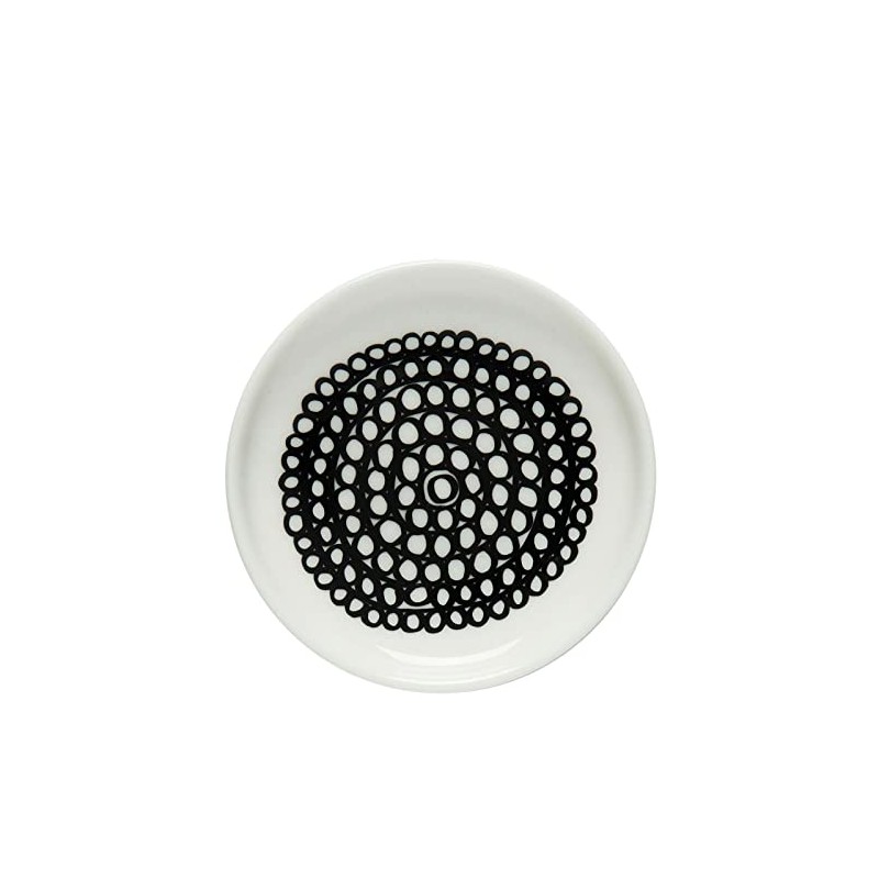 Marimekko Siirtolapuutarha Plate; 8.5 x 1.5 - White, Black