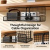 Under-Desk Cable Management Tray for Cord & Power Strip Storage