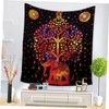 TEHAUX Elephant Pattern Wall Hanging Tapestry Creative Background Drop for