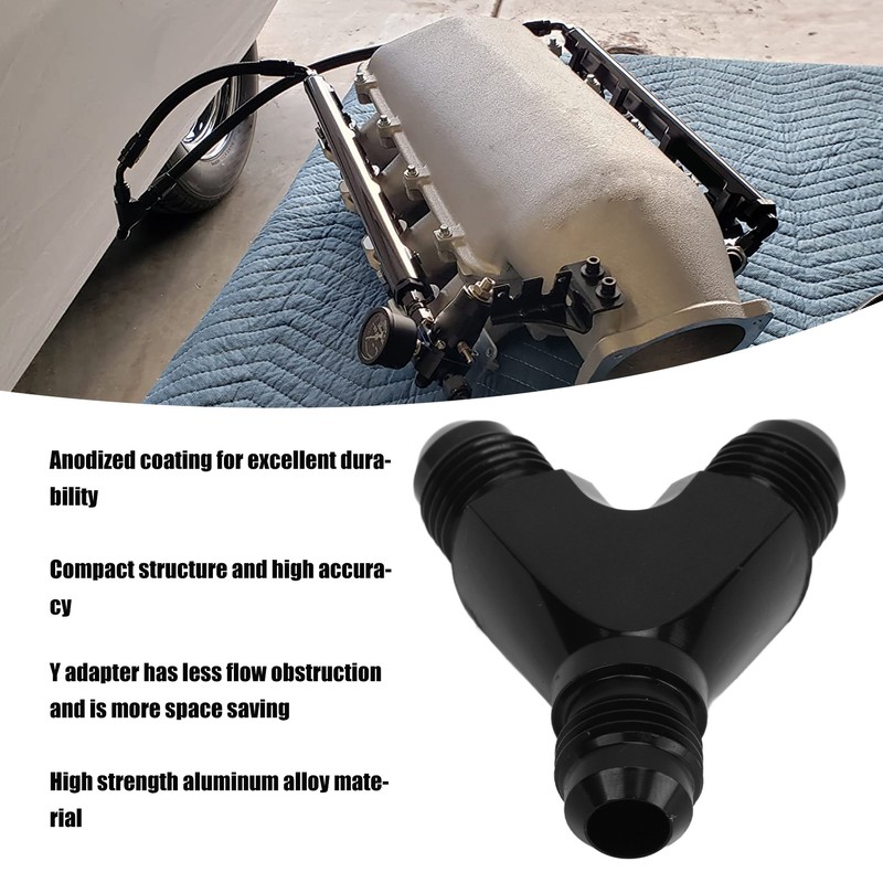 Coupler Union Fitting Splitter Black Anodized Coating Leak Proof Y