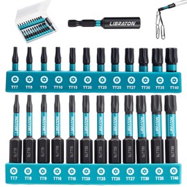 Security Torx Bit Set, 25PCS Tamper Proof Torx Bit Set, Star Bits Set Star Drill Bit S2 Steel Screwbits With Magnetic Tips, Includes Magnetic Holder & Storage Box