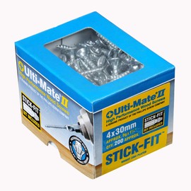 Ulti-Mate Woodscrews - 4.0 x 30mm Bright Zinc Plated - Box 200