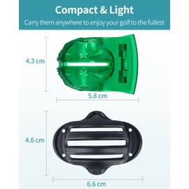 Uniclife 2 Pieces Golf Ball Liner Template for Putt Linear Alignment Kit with Spring Clamp and Tri-Line Stencils Golf Line Drawing Marking Tools with Cross Arrow and Tri-Line Patterns