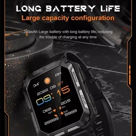 Stahl Gear Stahlgear Thor Smartwatch with Phone Function, 1.81 Inch Outdoor Fitness Watch, Military Standard, Waterproof, Activity Tracker with Blood Pressure, Compatible with Android & iOS (Black)