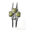 Irish Shamrock Bangle with Connemara Marble by Solvar