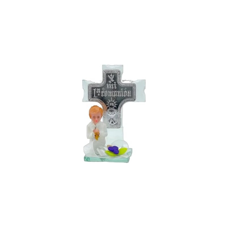 Cruz de Cristal Recuerdo Comunión Niño – Pack 12 pcs
