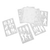 12Pcs Paint Stencils A4 Characters Animals Plants Safe Poisonless Durable