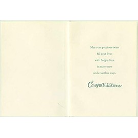 Designer Greetings Two Peas in a Pod New Baby Twins Congratulations Card