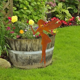 Gartenstecker Feenhafter Gartendeko Metall Gartenschild Grabschmuck Wetterfest Baumstecker Dekoration Pflanzendekoration Frühlingsdekoration (B)