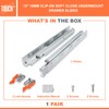 TOUCH Undermount Drawer Slides, Self-Soft Close (1 Pair, 15 Inch