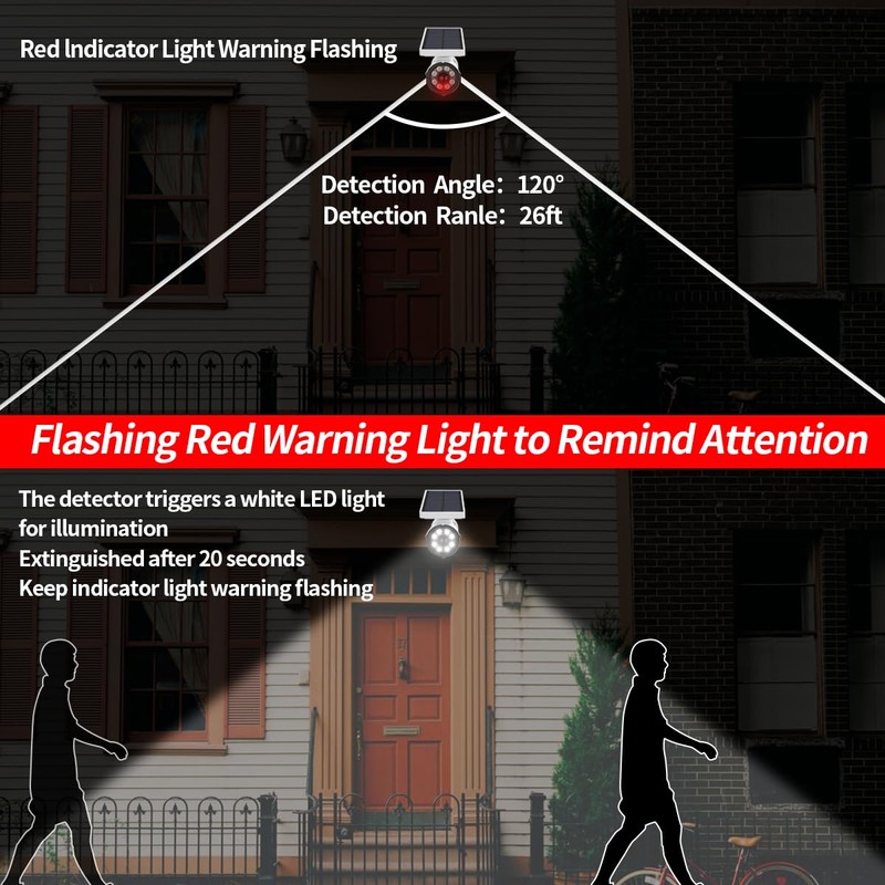 (Wire Free Solar Motion Light) Motion Sensor Solar Powered Outdoor