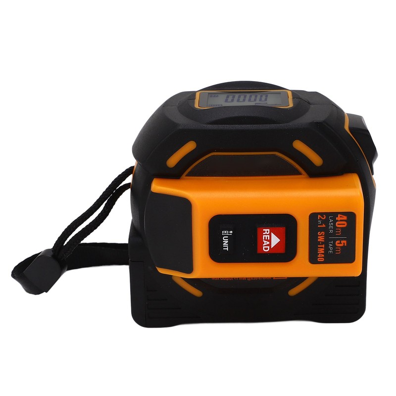 Laser Tape Measure High Accuracy ABS Housing Manganese Steel Digital