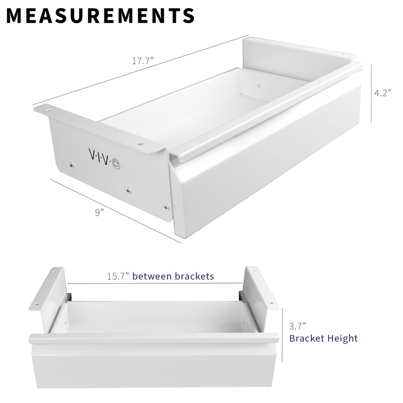 VIVO 16 inch Under Desk Slide Out Drawer without Shell,