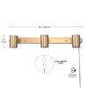 Globe Electric 59469 3-Light Plug-in Track Lighting, Matte Brass, Bulb