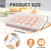 Whkvnng 2 Pack Deviled Egg Trays,Stackable Plastic Egg Holder for