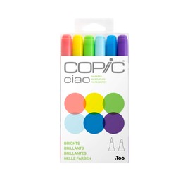 COPIC CIAO MARKER 6PC SET BRIGHTS