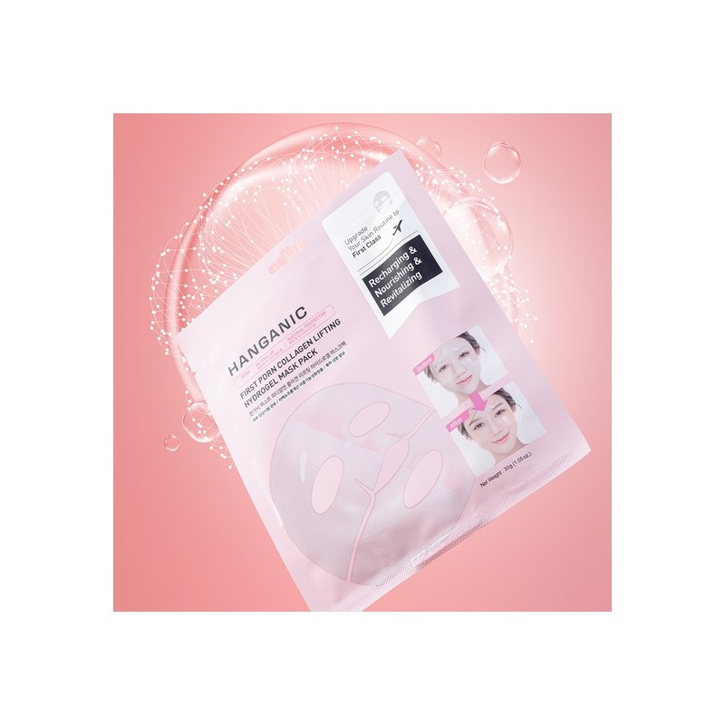 Hanganic First PDRN Collagen Lifting Hydrogel Mask Pack 20 Sheets