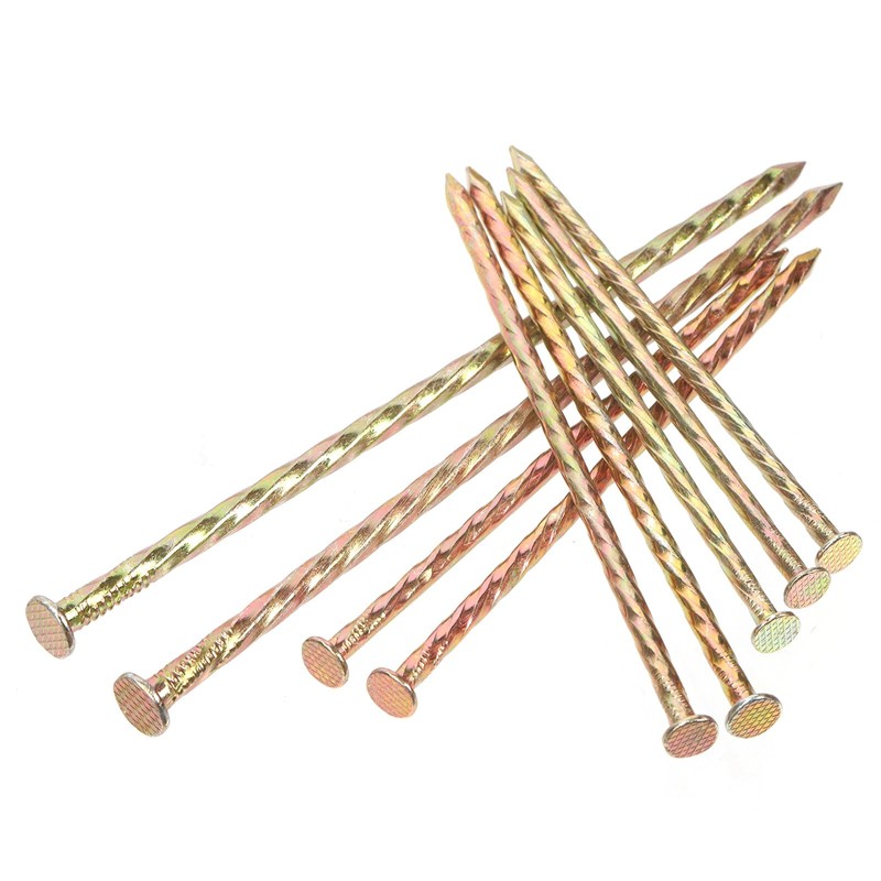 Keadic 43Pcs Galvanized Metal Spiral Landscape Spikes Assortment Set, 5"