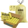 kör4u Yellow Sack with Drawstring - 10 Rolls (130 Pieces),