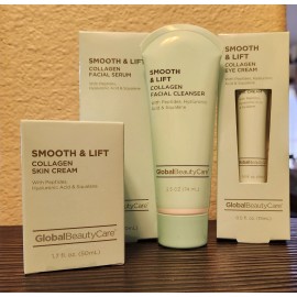 Global Beauty Care 4 Pc Lot Global Beauty Smooth And Lift- Facial Cleanser,Serum