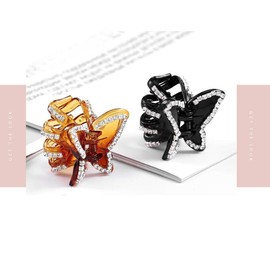 Butterfly Hair Claw Clip rhinestone Hair Clips Styling Hair Accessories for Women and Girls (Pack of 2) (Style1, One size)