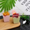 BALLSHOP 50Pcs Mini Square Dessert Cups Plastic 2oz Cube Mini
