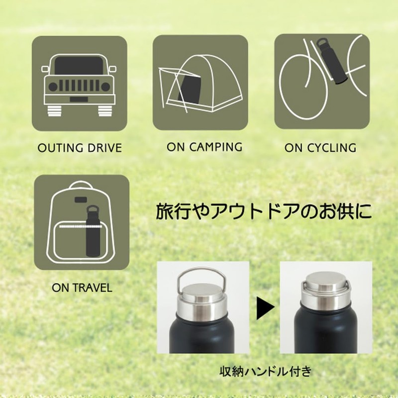 Living Touriflask 410432 Water Bottle, Direct Drinking, Screw Stopper, Stainless