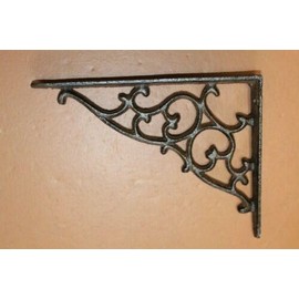 Vintage Victorian Era Mailbox Post Accent Bracket Elegant Design Cast Iron, 7 1/8", B-01 6 Items