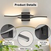 Joossnwell Vanity Light for Bathroom Lighting Fixtures Over Mirror Black