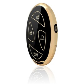 MEDZUK 4 Colours Key Case, Compatible with Hyundai Kona SX2 EV 2023-2024 2025 Car Key Case with Key Fob, Key Case Accessories Protective Cover, black